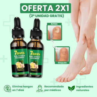 TRATAMIENTO ANTI HONGOS 100% NATURAL 7 DÍAS (2X1)