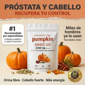 Pumpkin Seed Oil + Saw Palmetto — Compra 1 Lleva 2